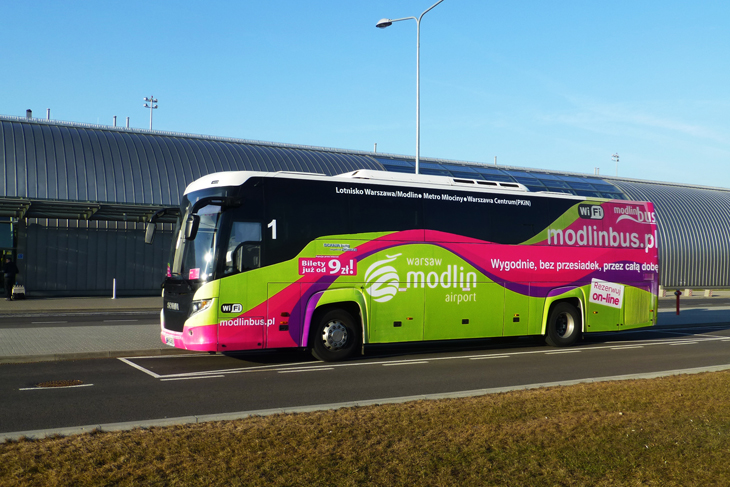 Regularne kursy ModlinBus z Dworca Autobusowego Łódź Kaliska na Lotnisko Chopina zostaną uruchomione 16 kwietnia