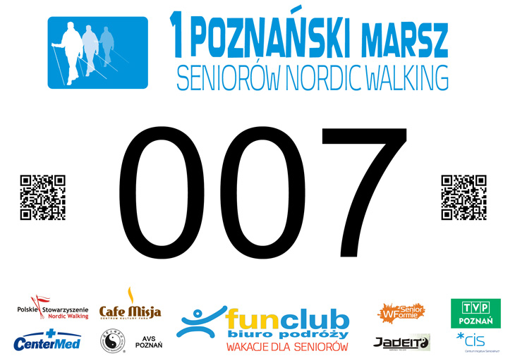 Numer startowy - Nordic Walking