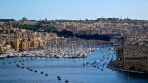 Widok na port w Malcie
