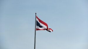Flaga Tajlandii na maszcie