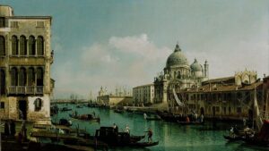 View of the Grand Canal and the Dogana. Bellotto Bernardo (Canaletto)