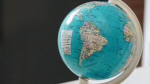 Globus odwrócony na Ameryce Północnej